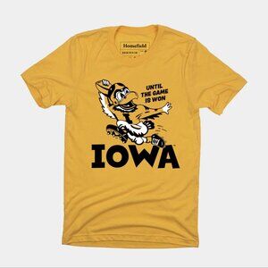 Homefield Apparel Iowa "Until The Game Is Won" Tee XXL Gold Hawkeye